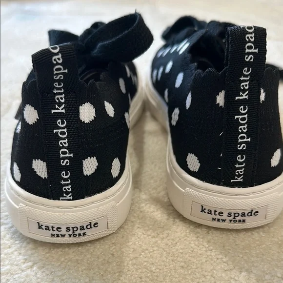 Kate Spade Black and White Polka Dot Sneakers - Picture 3 of 7
